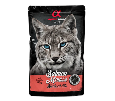 Salmon Mousse for Sterilized Cats, 24 x 85 g Pouches